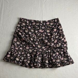Lea & Viola Women's Black Pink Floral Mini Skirt Size S NWT